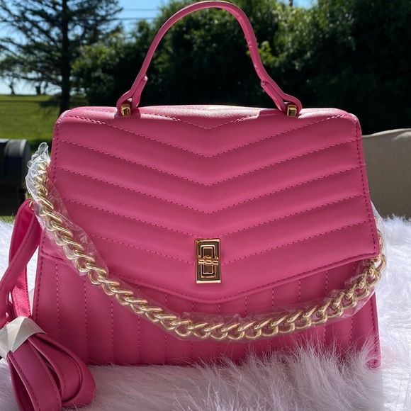 Like Dreams Bags Nwt Like Dreams Quilted Hot Pink Crossbody Bag
